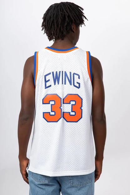 MNA-M40 (Mitchell & ness swingman jersey knicks ewing 85-86 home white) 122498260