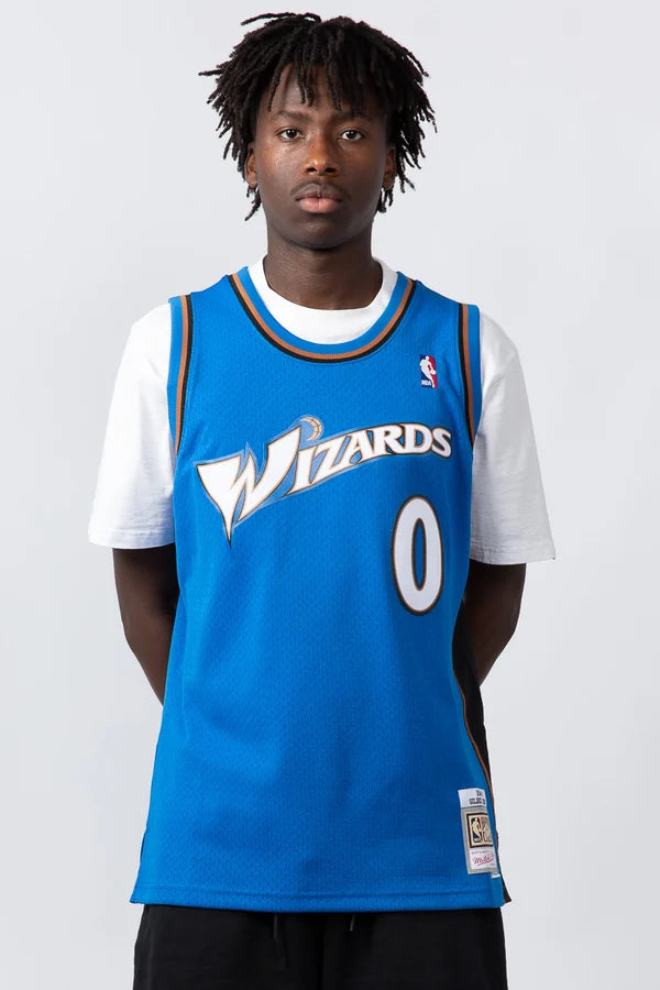 MNA-J34 (Mitchell and ness swingman jersey 04-05 wizards arena blue) 122398695