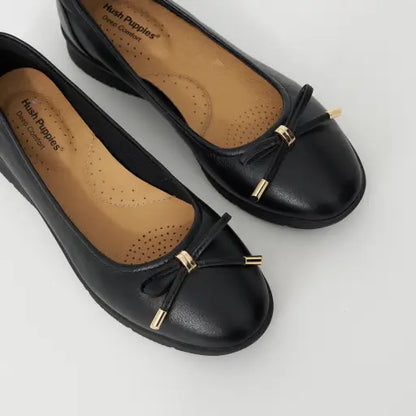 HP-V4 (Hush puppies nancy women's leather shoes black) 82697391