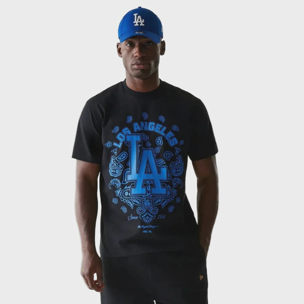 NEA-C12 (New era mlb oversize los angeles dodgers paisley tee black) 92594000