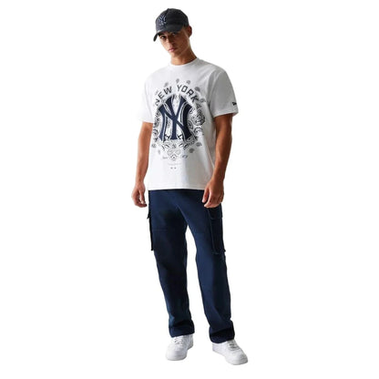 NEA-D12 (New era mlb oversize new york yankees paisley tee white) 92594000