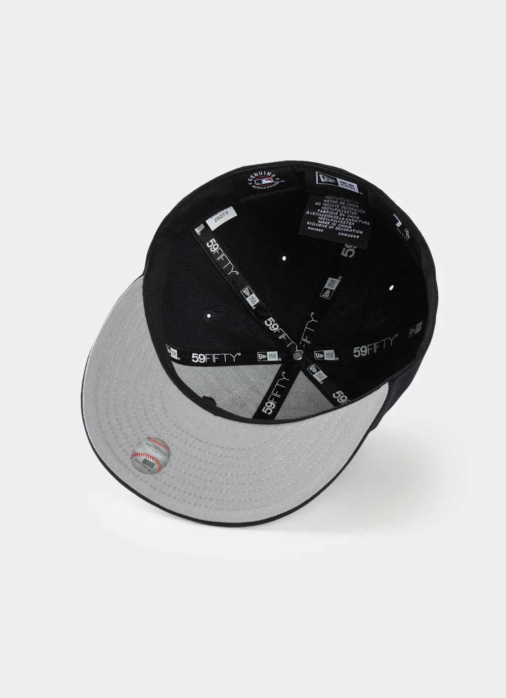 NEC-N70 (New era 5950 new york yankees reflect in official team colours fitted hat/grey UV) 112594749