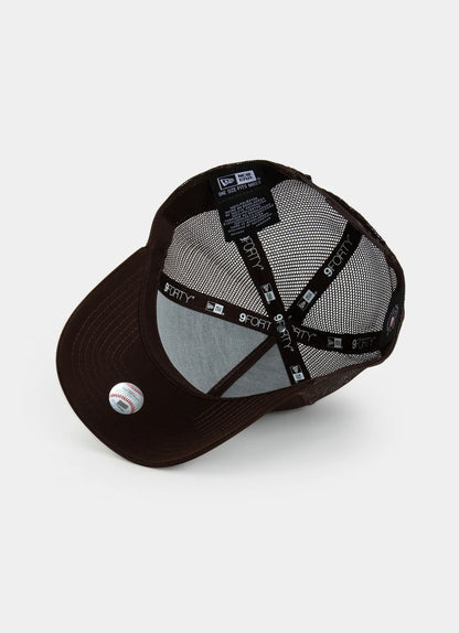 NEC-R70 (New era 940 A frame burnt wood new york yankees trucker snapback brown osfm) 122592450