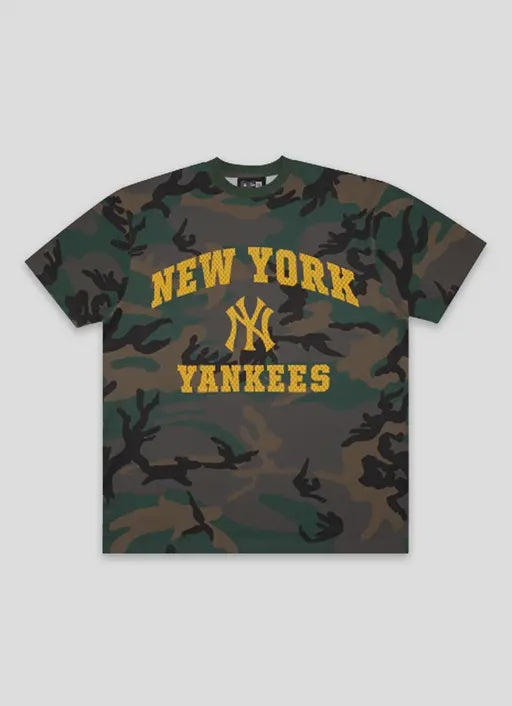 NEA-N14 (New era new york yankees field issue short sleeve camo t-shirt woodland camo) 62695000