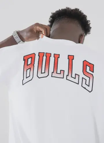 NEA-V10 (New era higher fade oversize tee chicago bulls white) 112494500