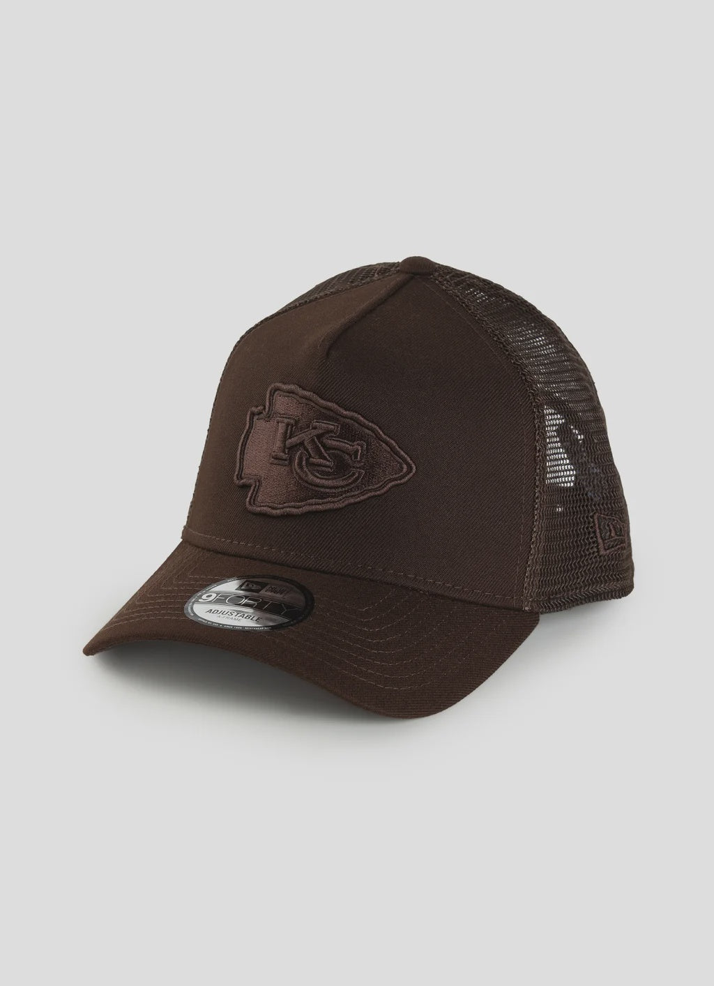 NEC-Q70 (New era 940 A frame burnt wood kansas city chiefs trucker snapback brown osfm) 122592450