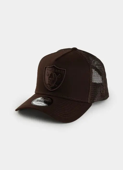 NEC-O70 (New era 940 A frame burnt wood las vegas raiders trucker snapback brown osfm) 122592450