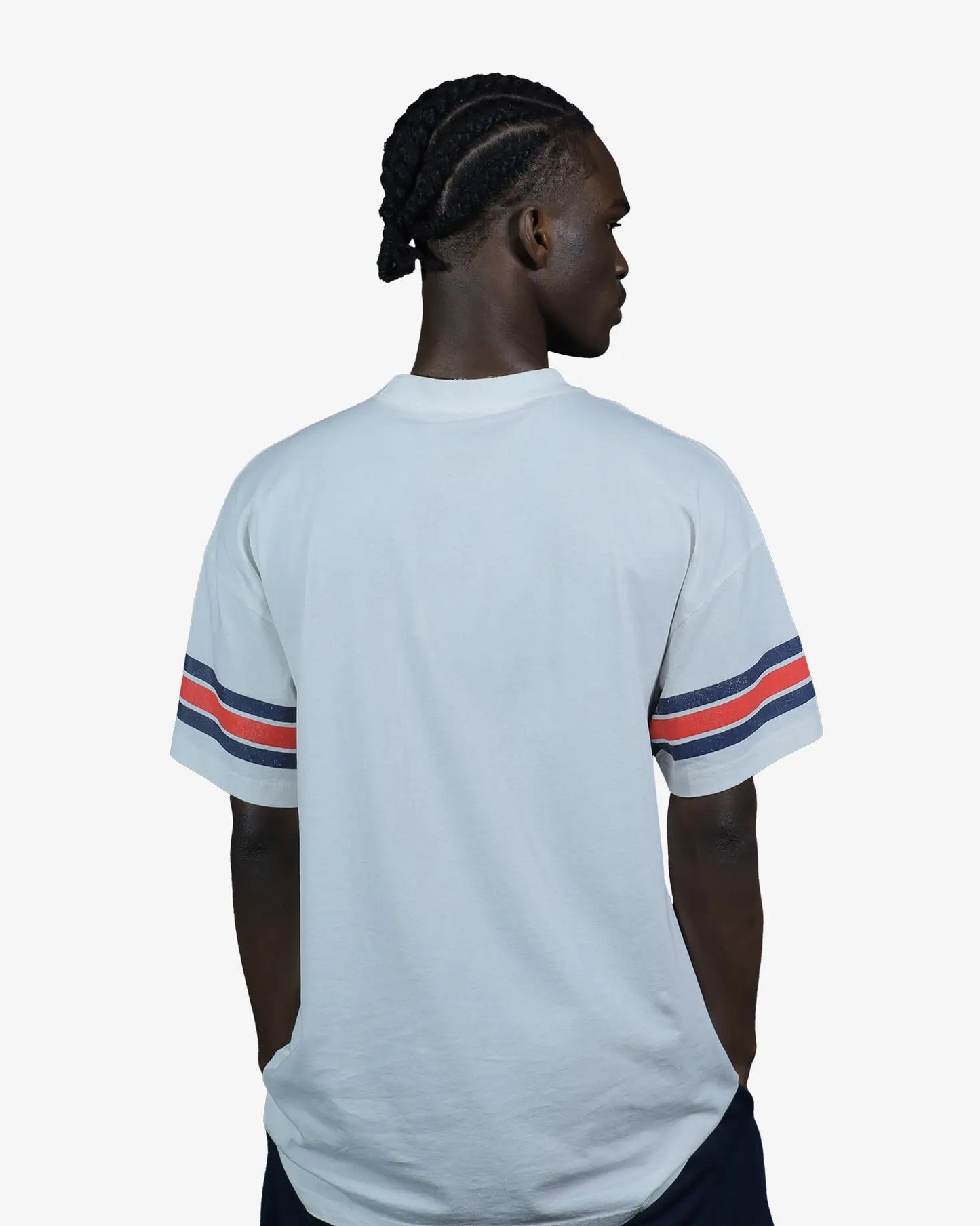 MJA-Z14 (Majestic vintage stripe arch tee new york yankees vintage white) 92592826