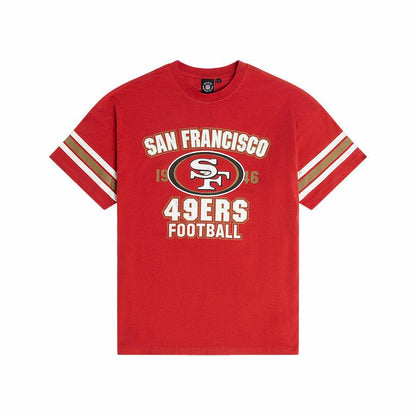 MJA-P14 (Majestic vintage stripe arch tee 49ers red) 52593260