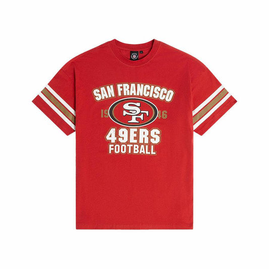 MJA-P14 (Majestic vintage stripe arch tee 49ers red) 52593260