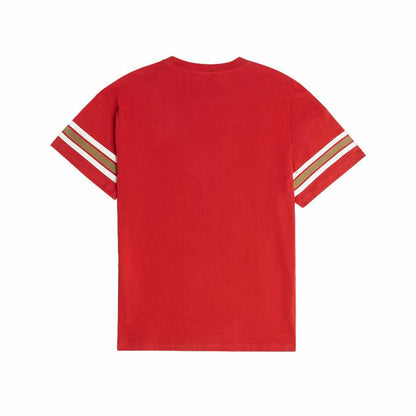 MJA-P14 (Majestic vintage stripe arch tee 49ers red) 52593260