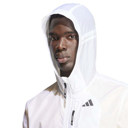 AA-T23 (Adidas own the run 3-stripes jacket white/black) 52498178