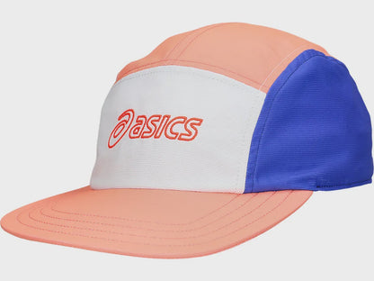 ASA-N1 (Asics performance running 5 panel cap sun coral/brillant white) 32692475
