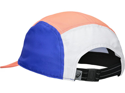 ASA-N1 (Asics performance running 5 panel cap sun coral/brillant white) 32692475