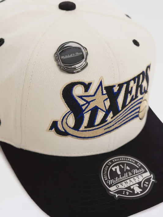 MNA-H26 (Mitchell and ness galatic fitted sixers hat off white) 32293043