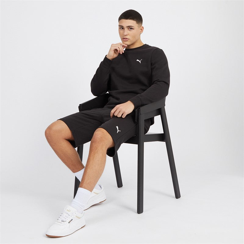 PA-D12 (Puma essentials fleece small logo crew black) 52593500
