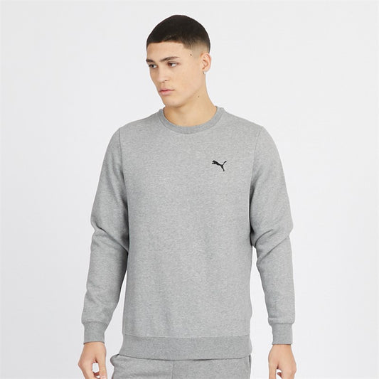 PA-E12 (Puma essentials fleece small logo crew medium grey heather) 52593500