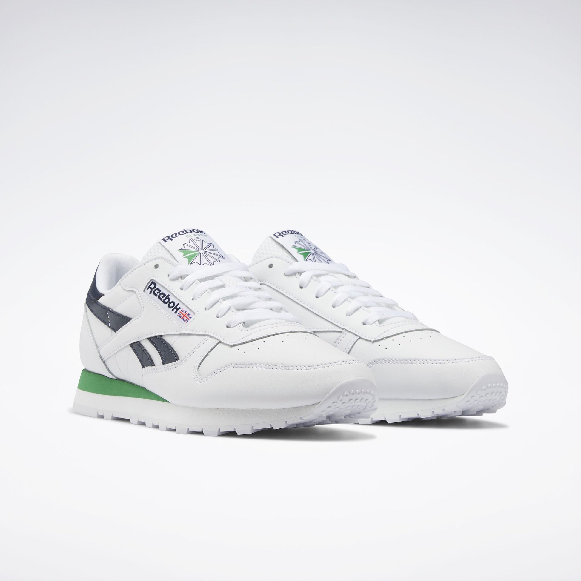 R-S14 (Reebok classic leather white/vector navy/glen green) 32298185 REEBOK