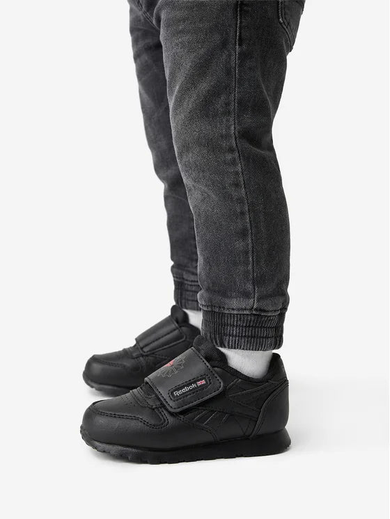 R-D18 (Reebok toddlers classic leather black/grey) 82693826