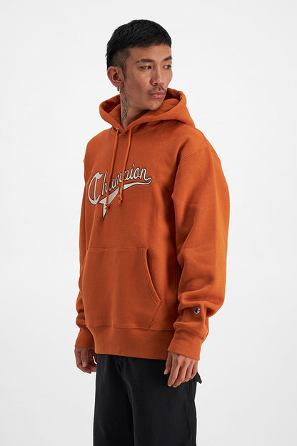 CA-X10 (Reverse weave Cursive Logo Hoodie Cinnamon Haze) 12396087 CHAMPION