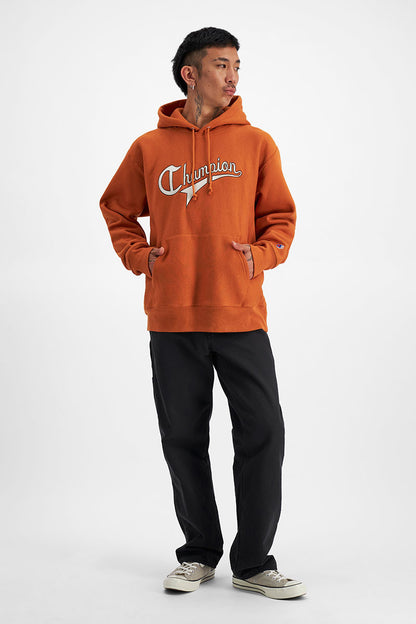 CA-X10 (Reverse weave Cursive Logo Hoodie Cinnamon Haze) 12396087 CHAMPION