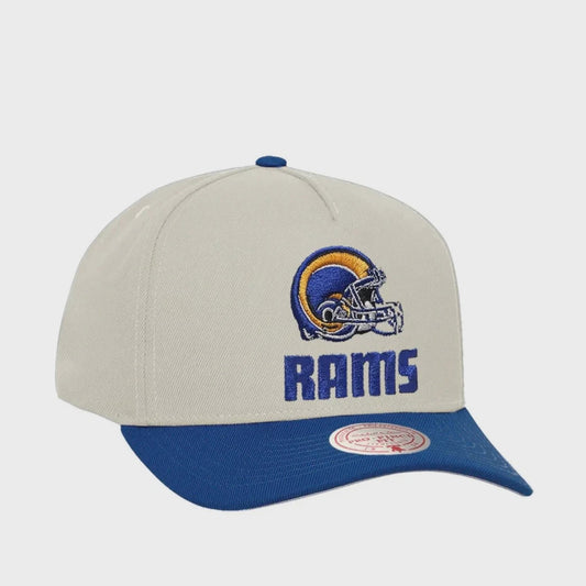 MNA-C52 (Mitchell & ness nfl st louis rams white & cream team colour pro pinch snapback white cream/blue osfm) 72692391