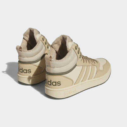 A-B67 (Adidas hoops 3.0 mid lifestyle basketball classic shoes magic beige/sand strata) 92397165