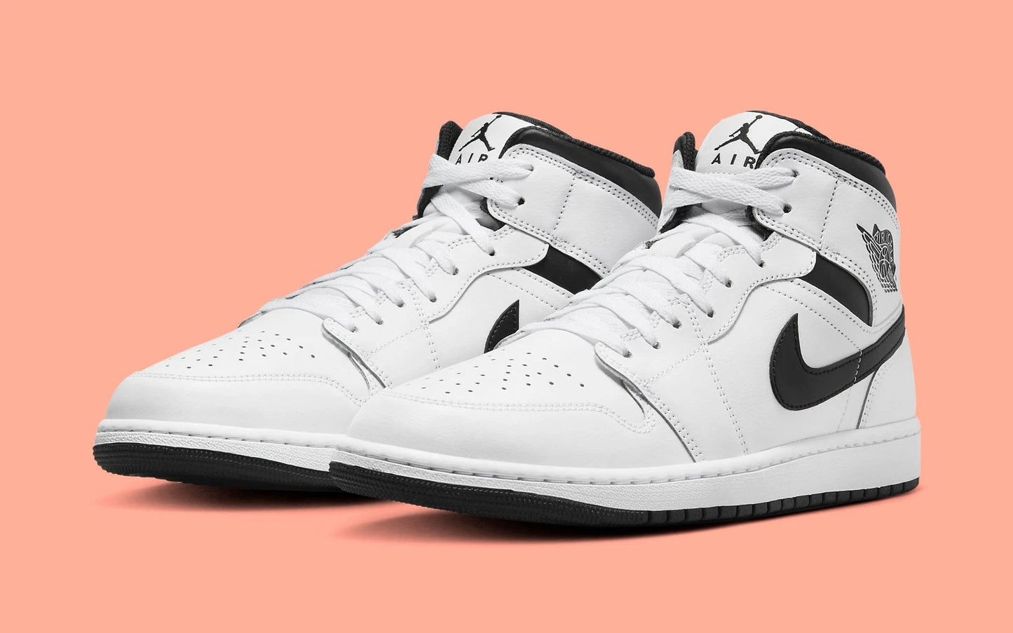 N-A140 (Nike air jordan 1 mid reverse panda white/black) 62693478