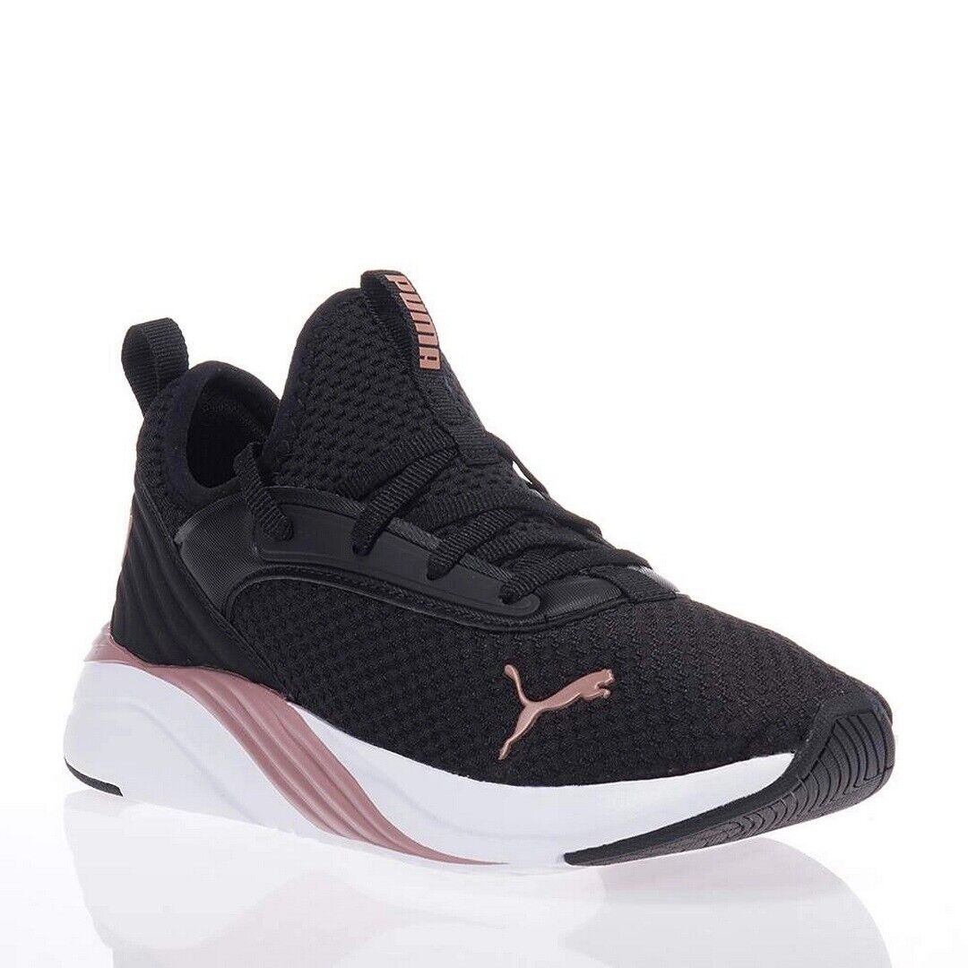 P-L44 (Puma softride ruby luxe running shoes black/rose gold) 82396500 PUMA