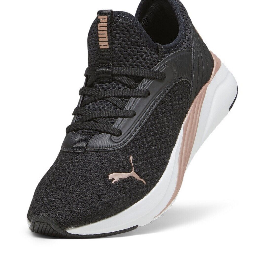 P-L44 (Puma softride ruby luxe running shoes black/rose gold) 82396500 PUMA