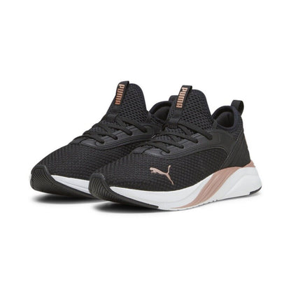 P-L44 (Puma softride ruby luxe running shoes black/rose gold) 82396500 PUMA