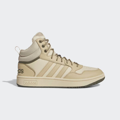 A-B67 (Adidas hoops 3.0 mid lifestyle basketball classic shoes magic beige/sand strata) 92397165