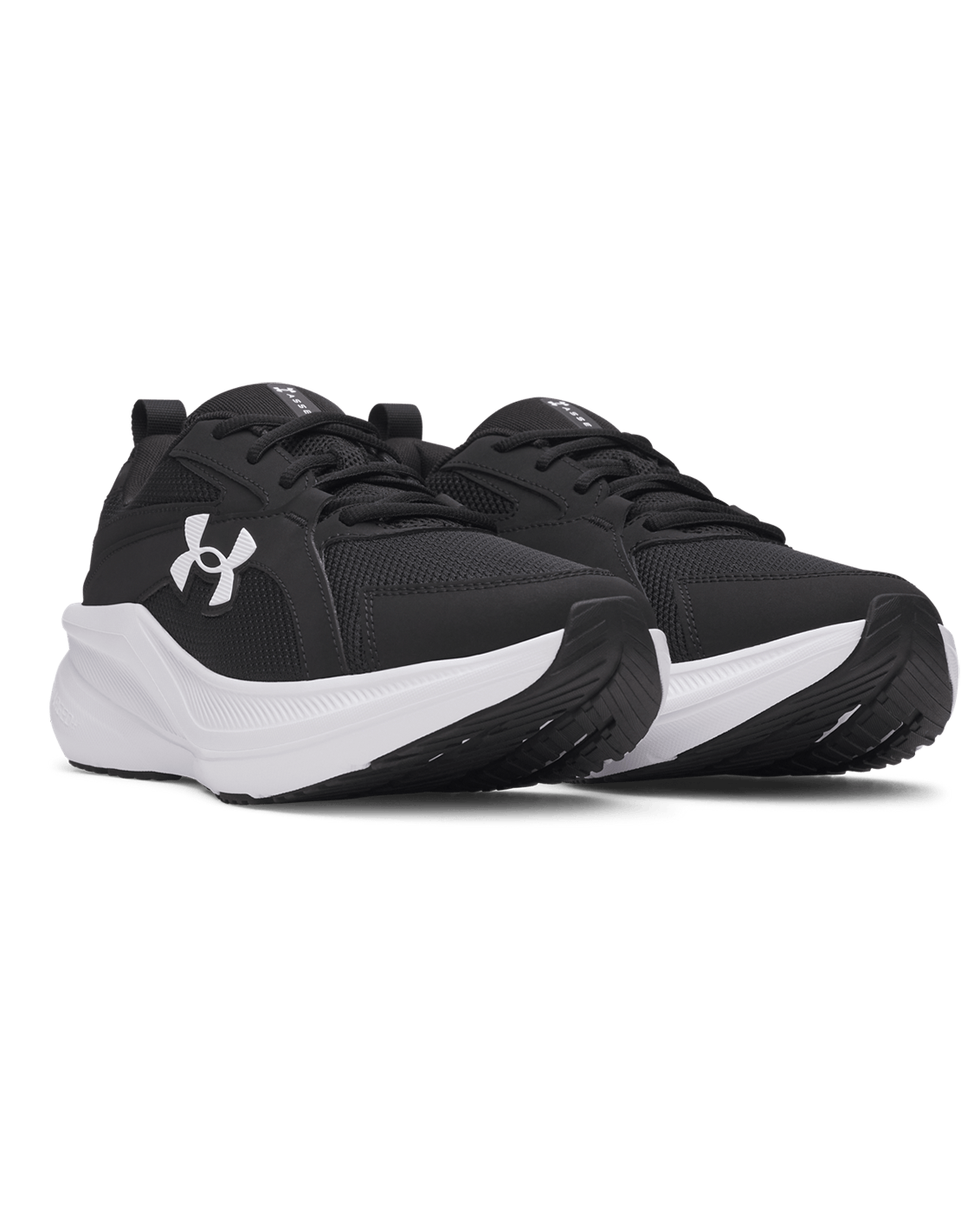 UA-V8 (Under armour charged + assert 11 running shoes black/white) 72695652