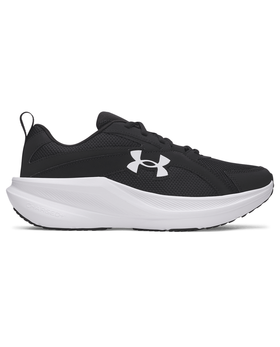 UA-V8 (Under armour charged + assert 11 running shoes black/white) 72695652