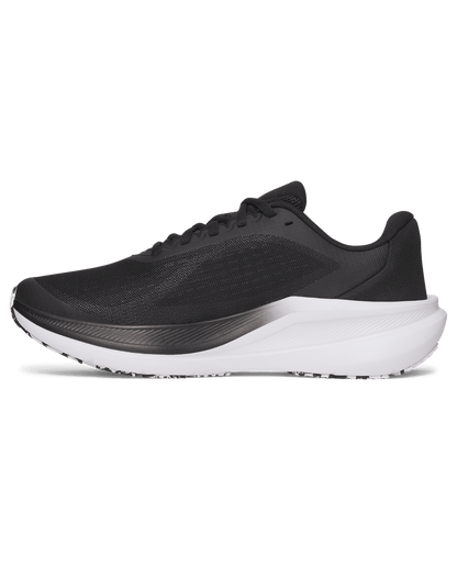 UA-X8 (Under armour mens charged + chase running shoes black/white) 72695652