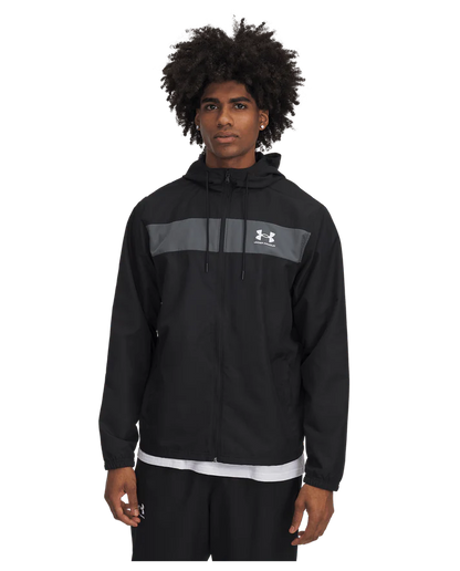 UAA-U15 (Under armour mens sportstyle windbreaker black/pitch gray/white) 72594347