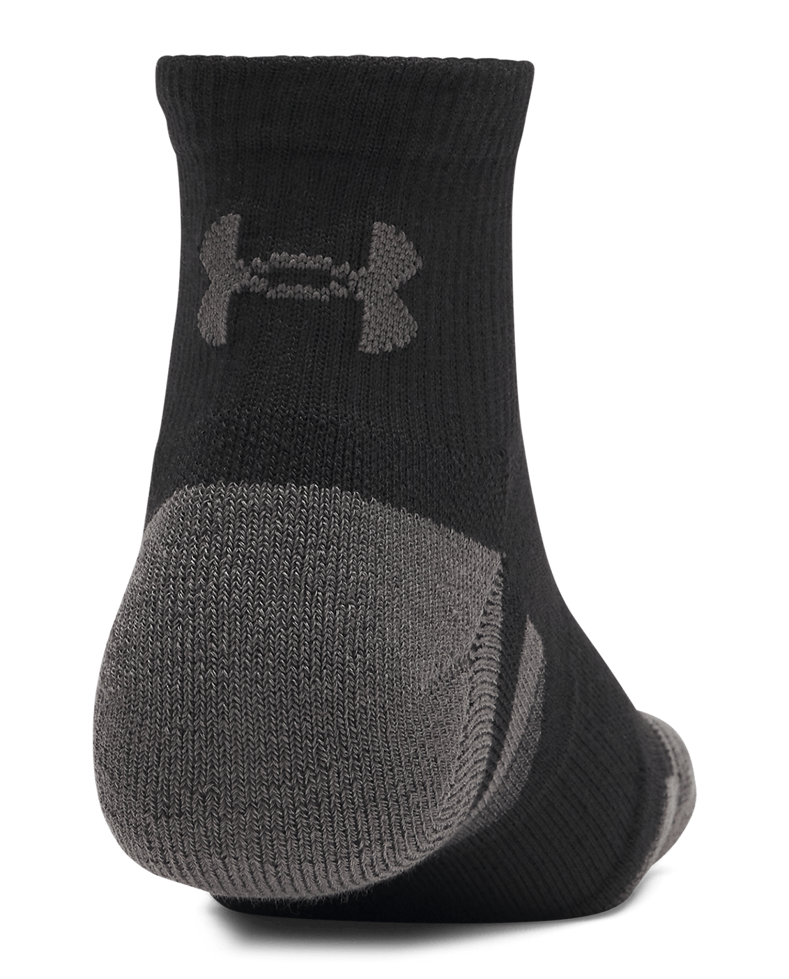 UAA-O16 (Under armour unisex new performance tech 3 pack quarter socks ultimate black/jet gray) 72691956