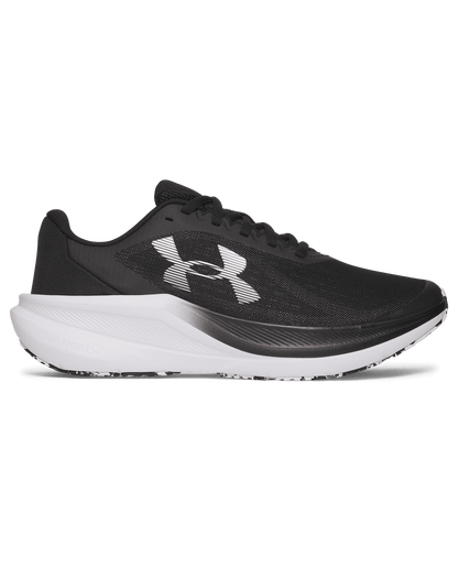 UA-X8 (Under armour mens charged + chase running shoes black/white) 72695652
