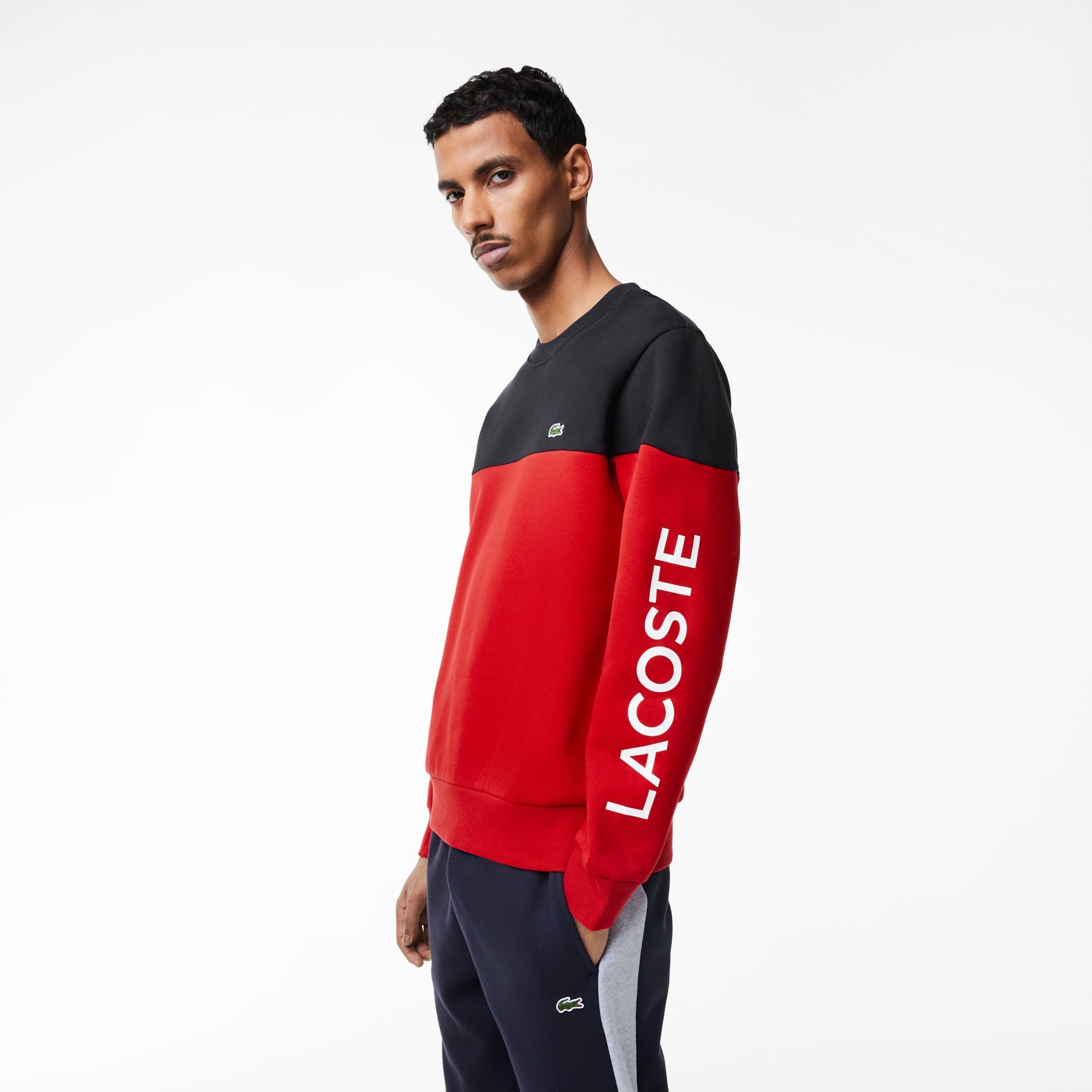 LCA-Q16 (Lacoste colour block logo sweatshirt abysm) 62399565