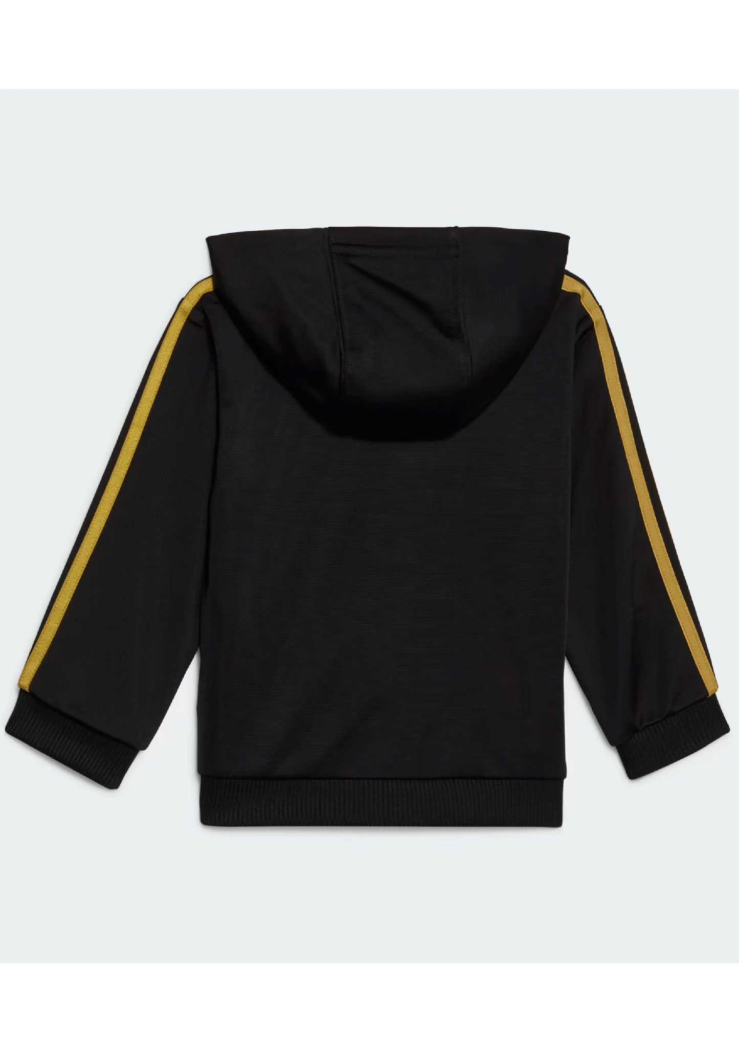 AA-D23 (Adidas essentials shiny hooded tracksuit black/gold mettalic) 32493370