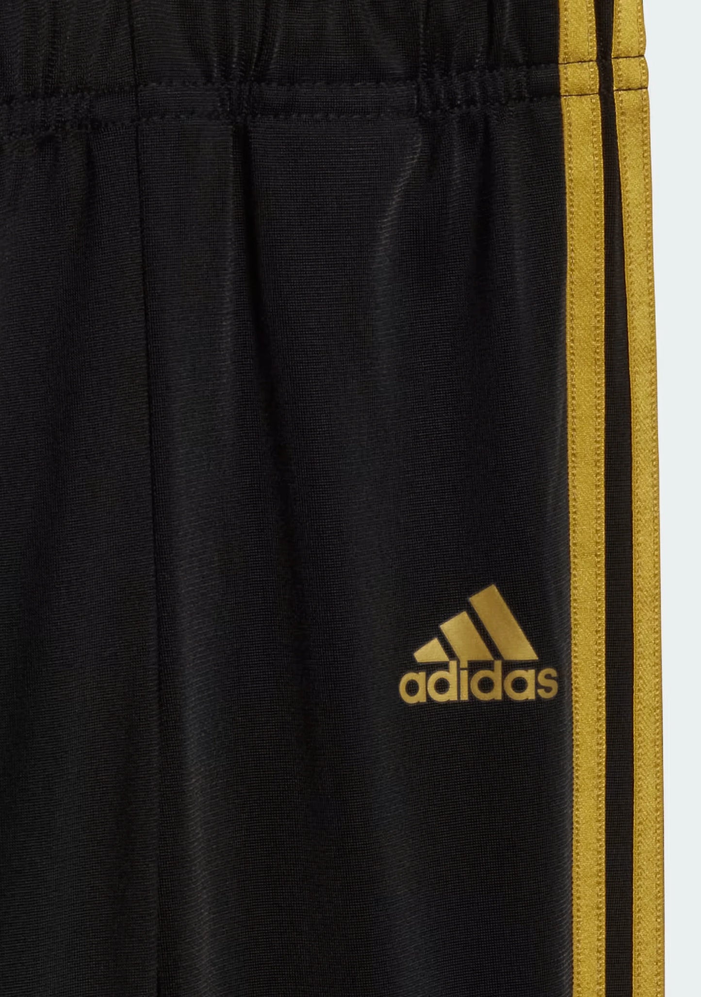 AA-D23 (Adidas essentials shiny hooded tracksuit black/gold mettalic) 32493370