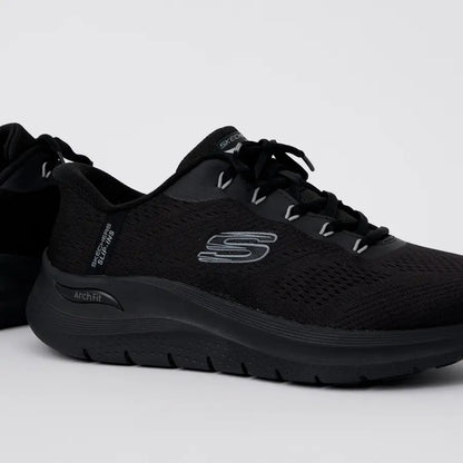 S-W12 (Skechers arch fit 2.0 lester wide fit slip in shoes black) 52698043