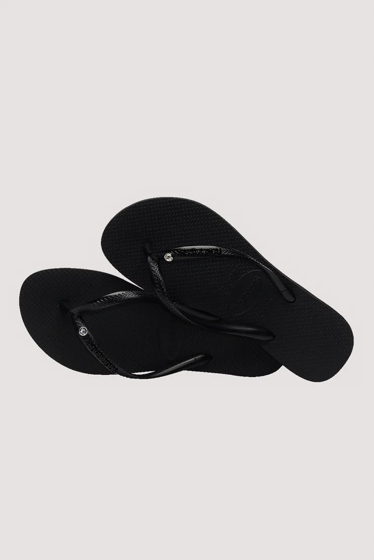 HA-WR7 (Havaianas slim metal logo crystal black/black) 82492608