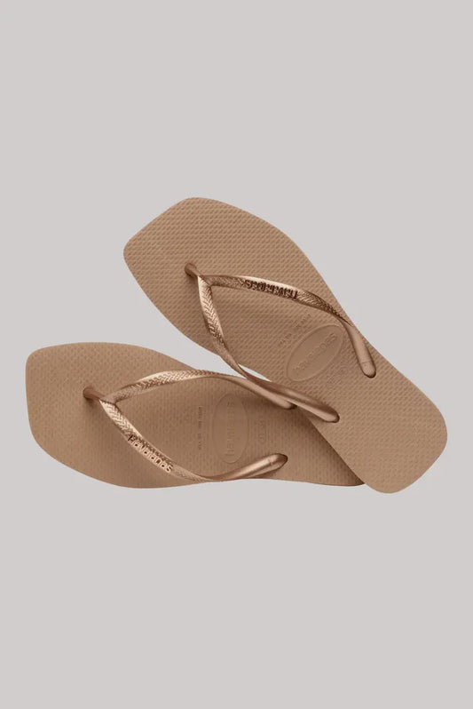 HA-WD8 (Havaianas slim square logo metallic 5282 rose gold) 122592608