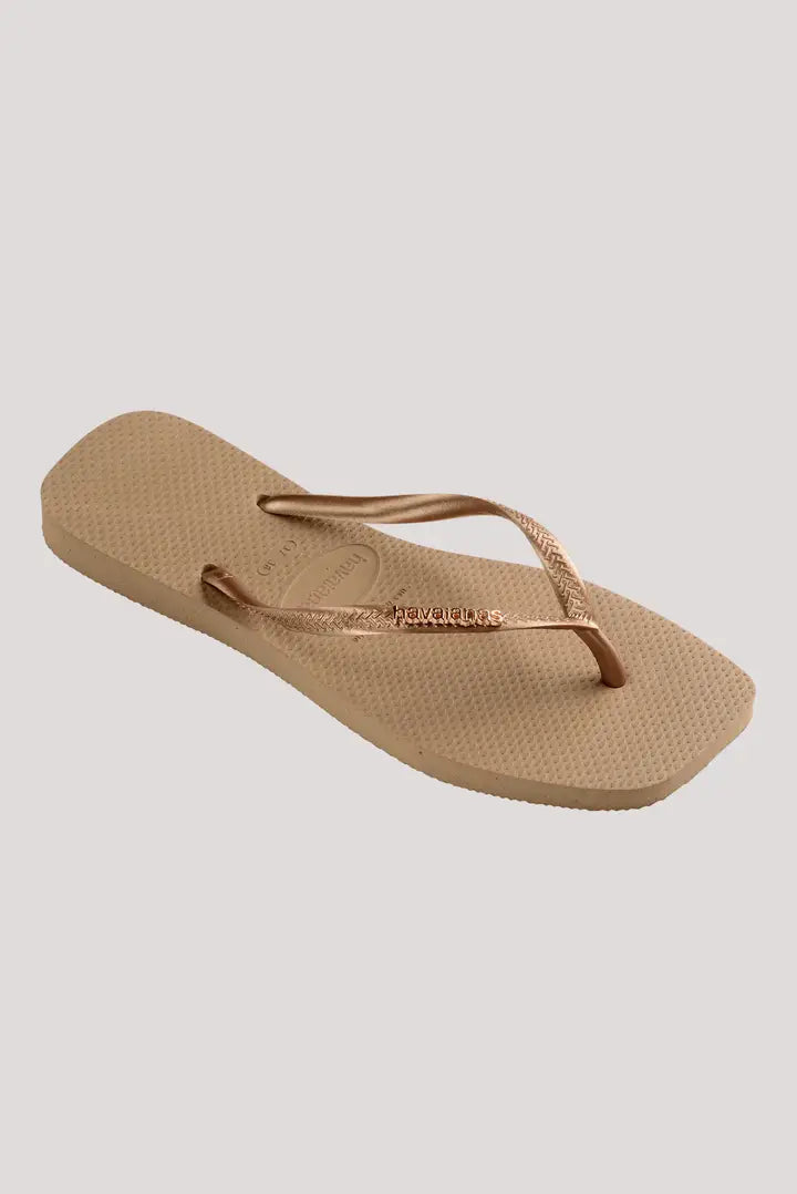 HA-WD8 (Havaianas slim square logo metallic 5282 rose gold) 122592608