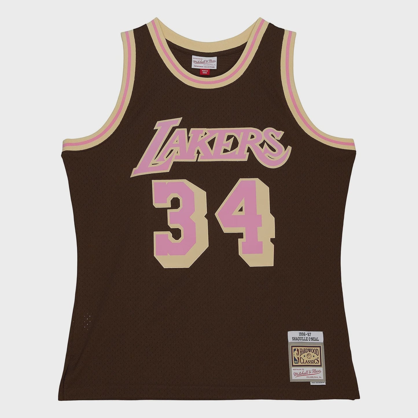 MNA-W35 (Mitchell and ness brown sugar bacon swingman jersey lakers shaq brown) 32498695