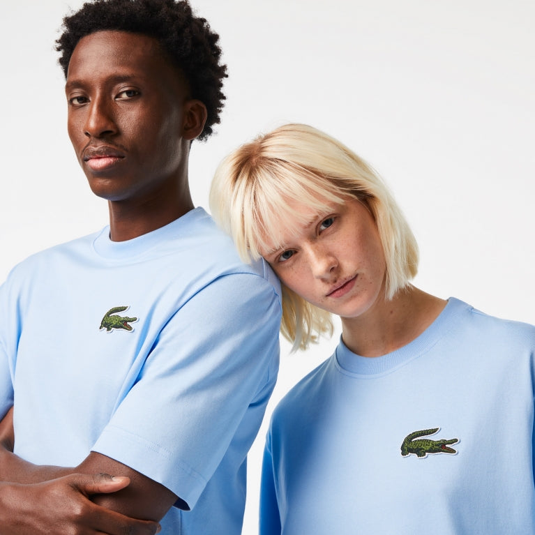 LCA-E17 (Lacoste originals loose fit crocodile oragnic cotton t-shirt sky blue) 72396522 LACOSTE