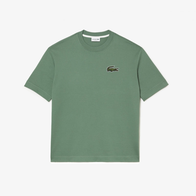 LCA-F17 (Lacoste originals loose fit large crocodile organic t-shirt ash green) 72396522 LACOSTE