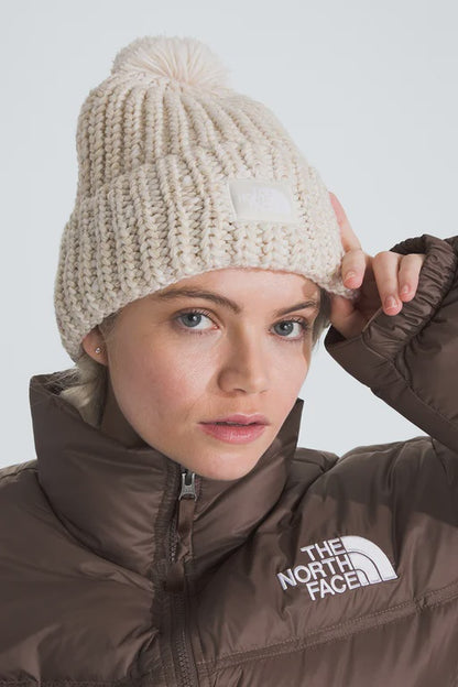 NFA-X5 (The north face cozy chunky cabin beanie gardenia white/gravel/khaki stone) 102493478