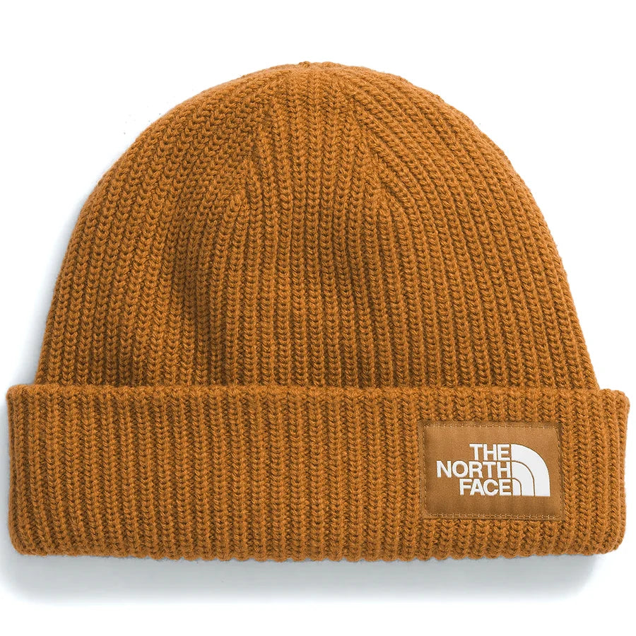 NFA-Z7 (The north face salty lined logo box cuffed beanie timber tan) 72592391